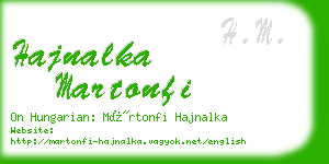 hajnalka martonfi business card